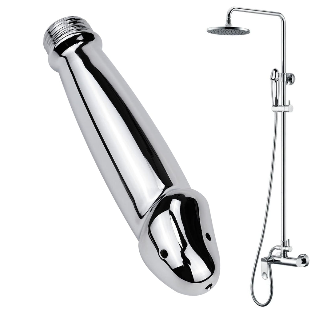 Aluminum Shower Cleaner Enema Douche SystemHandheld Water Shower Nozzle Anal Rinse Vaginal Cleaning Kit for Men and Women + Velvet Carry Bag