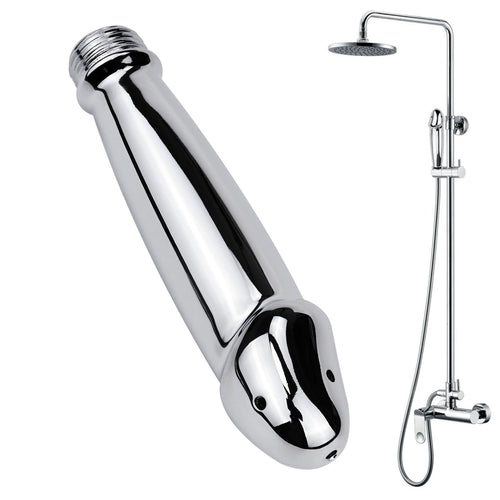 Aluminum Shower Cleaner Enema Douche SystemHandheld Water Shower Nozzle Anal Rinse Vaginal Cleaning Kit for Men and Women + Velvet Carry Bag