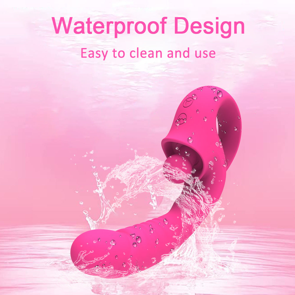 Nuevo Juguete Vibrador de Doble Motor de 10 Velocidades con Lengüeta para Mujeres